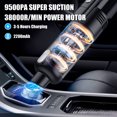 thumbnail image 2 of Hioha SV01-Black Cordless Handheld Car Vacuum Cleaner - 9500Pa - LED Display - HEPA Filter - Black, 2 of 9
