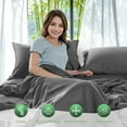 thumbnail image 3 of Rayon Derived from Bamboo Sheets Queen Set Cooling Sheets Piece Sheet Set Thread Count Sheet Deep Pocket Sheet Set Up to Super Soft Silky Smooth (Queen ), 3 of 7