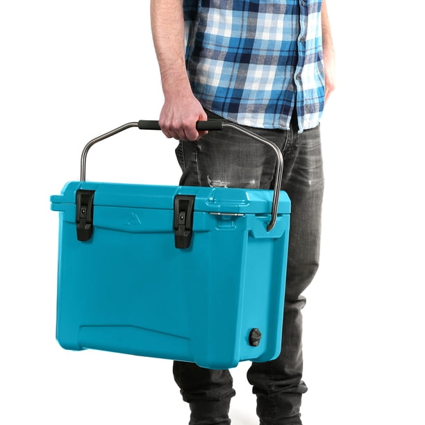 Ozark Trail 26 Quart Hard Sided Cooler with Microban, Aqua Blue