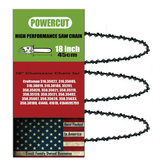 Husqvarna Chainsaw Chain 18 Inch .325" Pitch .050" Gauge 72 Drive Links Fits Husqvarna 440, Echo CS-400, Jonsered - 591094872, 20lpx072g, H72 (3 Chains)