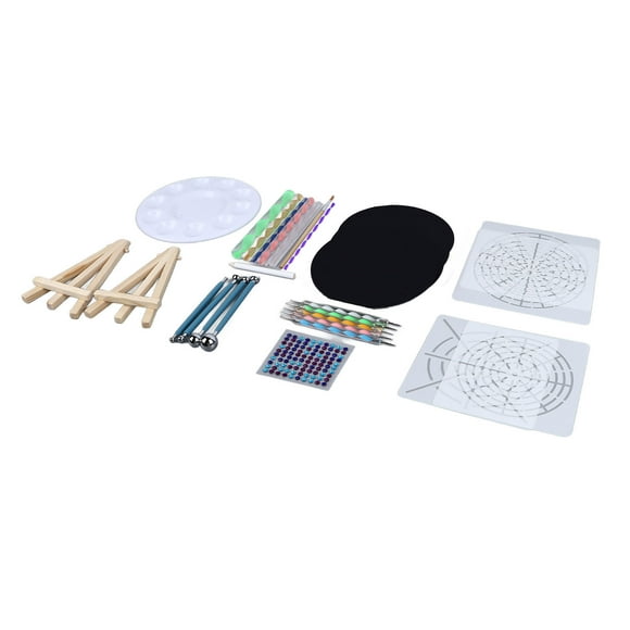 Mandala Painting Kit, Comfortable Easy To Clean DIY 31 Pieces Mandala Dotting Tools Set for Drawing