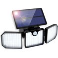 thumbnail image 1 of Luz solar con sensor de movimiento para exteriores, luz solar para exteriores de 3 cabezales, luz de pared, foco de pared impermeable para exteriores, para garaje, jardín, entrada de entrada, 1 of 5