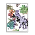 thumbnail image 4 of Stupell Industries Abstract Purple Leopard Playful Striped Jungle Tree Gray Framed by Patricia Pinto, 4 of 5