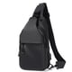 thumbnail image 1 of Mochila bandolera pequeña negra tipo bandolera para hombre y mujer, ligera, con una sola correa, para senderismo, ciclismo, viajes, 1 of 7