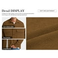 thumbnail image 3 of Iceglad Mens Corduroy Jacket Shirt Long Sleeve Button Down Shirt Work Casual Jacket With Chest Flap Pocket Navy Blue XL, 3 of 9
