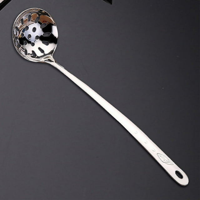 Sturdy Long Handle Stainless Steel Soup Ladle - Ergonomic Kitchen Serving Spoon for Stew Portioning Best for Stirring and Serving Dishwasher Safe Design