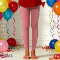 thumbnail image 2 of ZXLBBD Girls Fashion Striped Print Casual Athletic Leggings Pants for Festival Play and Everyday Wear Comfort Fit Dailywear, 2 of 4