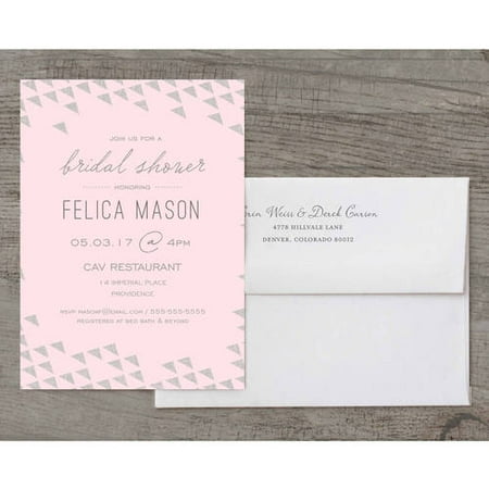 Print Pattern Deluxe Bridal Shower Invitation