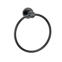 Design House 582692 Eastport Contemporary Towel Ring for Bathroom Bedroom Closet or Kitchen Matte Black
