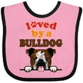 thumbnail image 3 of Inktastic English Bulldog Dog Girls Baby Bib, 3 of 4