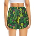 thumbnail image 2 of Lsque Cactus 1 Printed Women's Running Shorts with Liner Pockets,Elastic Quick Dry Workout Athletic Gym Yoga Shorts,Womens High Waist Shorts-Large, 2 of 9