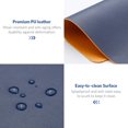 thumbnail image 2 of Small 10.6"x8.2" Dual-Sided Mouse Mat Waterproof PU Leather for Home Office, 2 of 7
