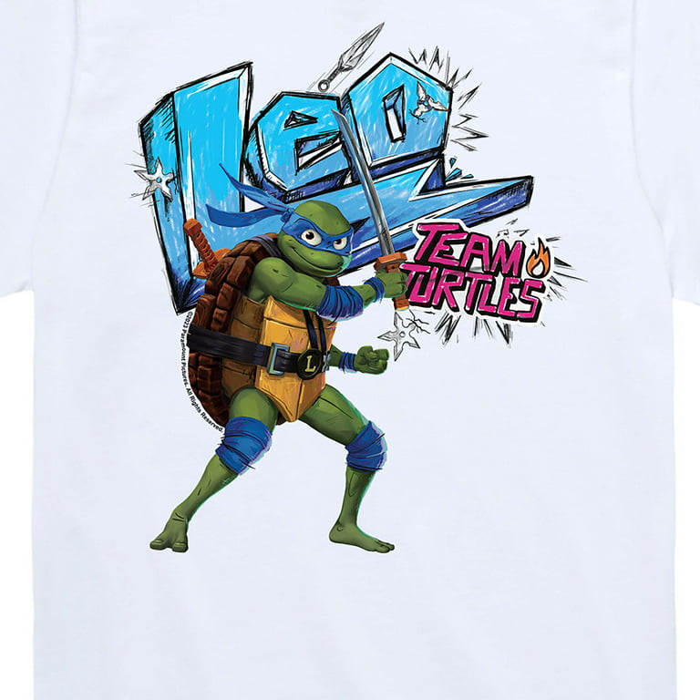Teenage Mutant Ninja Turtles: Mutant Mayhem - Leonardo AKA Leo - Team  Turtles - Toddler And Youth Short Sleeve Graphic T-Shirt