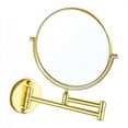 thumbnail image 2 of yotijay Double Sided Wall Mount 3X Magnification Bathroom Cosmetic Shaving Swivel Mirror Golden, 2 of 8
