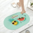 thumbnail image 6 of Cute Tropical Fruits in Beach Super Absorbent Quick-Drying Bathroom Mat Rug, Rubber Non-Slip Bottoms, Easy to Clean,Ultra Thin Bathroom Rugs Fit Under Door and Bathtub(17×27.5Inch), 6 of 6