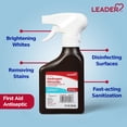 thumbnail image 3 of Leader Hydrogen Peroxide First Aid Antiseptic Topical Solution USP, 3% Spray Bottle 8 fl oz, 3 of 7