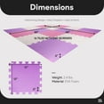thumbnail image 4 of BalanceFrom 16-Pack 12”x12” Interlocking Puzzle Play Mat, 0.4” Thick, Pink/Purple/Beige, 4 of 10