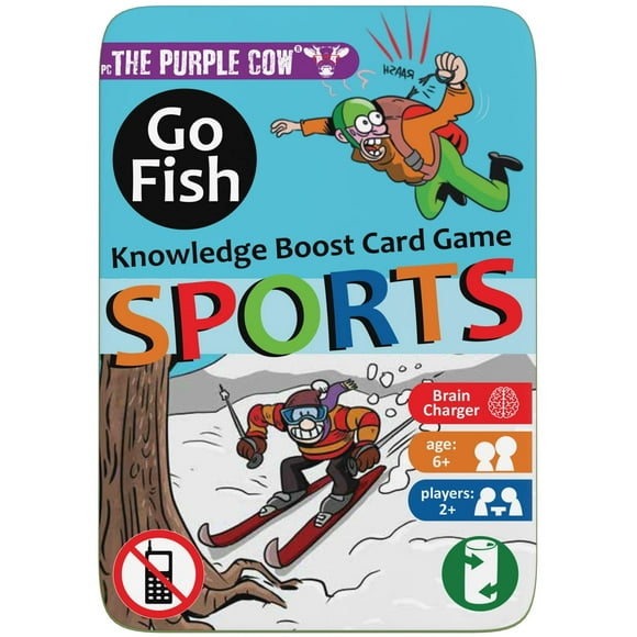 La vaca morada ¡Vaya a pescar! - Deportes: el clásico juego de cartas con un impulso de conocimientos generales para niños y familias a partir de 6 años