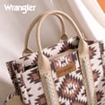 thumbnail image 7 of Wrangler Women's Boho Aztec Tote Bag - Stylish Shoulder Purse with Top Handle Satchel Design, Tan, 7 of 7