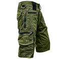 thumbnail image 5 of LODIENY Cargo Denim Shorts for Men Relaxed Fit Washed Distressed Outdoor Hiking Work Casual Shorts with Zipper Pockets Army Green XL, 5 of 9