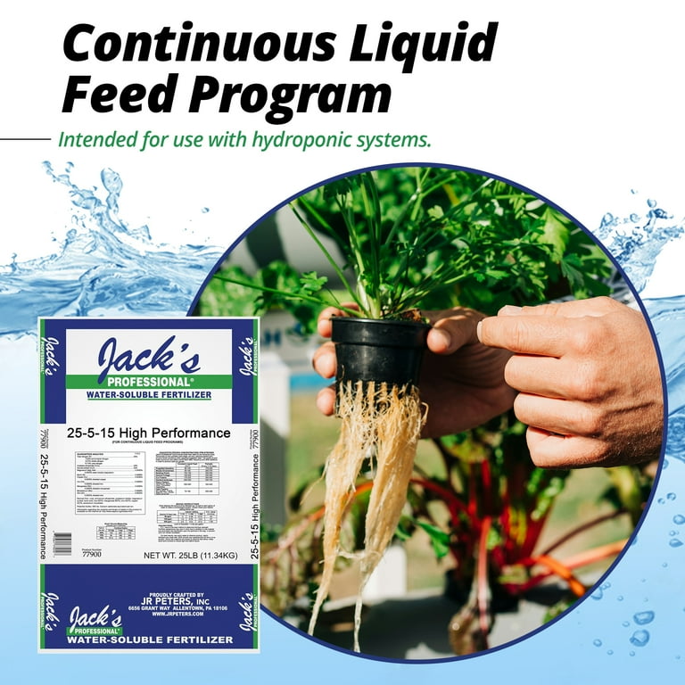 Jacks Prof 77900 High Performance Fertilizer, 25-5-15, 25 Pound