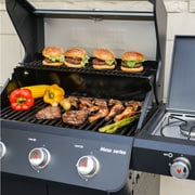 Monument Grills Mesa 3-Burner Black Propane Gas Grill with Clear View Lid and LED Controls