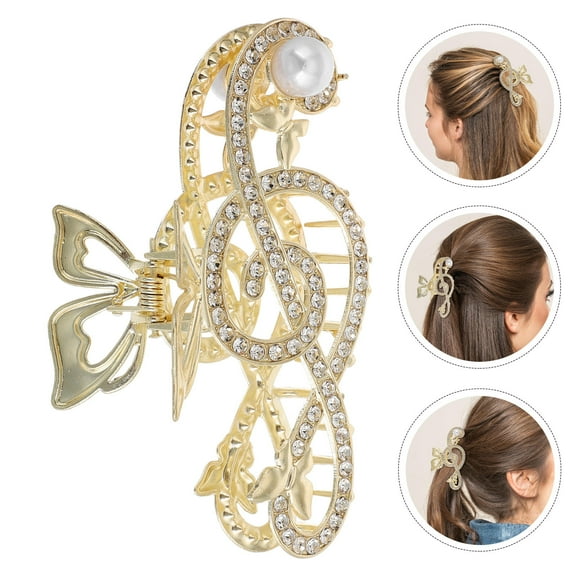 ELAYARD Music Note Hair Large Hair Claw Elegant Design Non Slip Grip for Women Girls 1Set