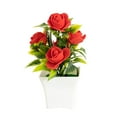 thumbnail image 4 of Hmgxay Foam Rose Miniature Bonsai, Faux Rose Small Potted Flowers for Home Decor, Imitation Floral Arrangement for Office Desktop, Artificial Flower Pot for Tabletop Decoration(Red), 4 of 7