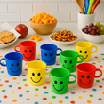 thumbnail image 4 of 8-Pack Colorful Plastic Smiley Face Cups – BPA-Free 8 oz Reusable Drinkware for Parties & Everyday Use – Dependable Industries, 4 of 7