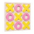 thumbnail image 5 of Rushawy Handcrafted Wooden Tic Tac Toe Game - Classic Strategy Board Game for Adults and Yellow Pink, 5 of 9