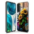 thumbnail image 3 of MUNDAZE Motorola Moto G Pure G Power 2022 G Play 2023 Shockproof Clear Hybrid Phone Case Sunflowers Graffiti Painting Art Cover, 3 of 5
