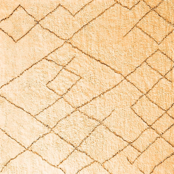 Ahgly Company Indoor Square Oriental Orange Industrial Area Rugs, 5' Square