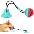 thumbnail image 1 of Juguetes para perros para masticar agresivamente, golosinas para cachorros, mordedores, bolas dispensadoras de alimentos para perros pequeños y grandes (rojo y azul) TUNC Sencillez, 1 of 5