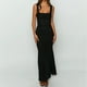 thumbnail image 1 of Vestido de malla a la moda para mujer vestido de Color sólido con hombros descubiertos trajes de noche ajustados, 1 of 7