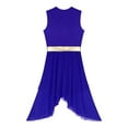 thumbnail image 4 of iiniim Robe de Danse Lyrique Brillante pour Femmes, Robe de Performance de Danse Ballet Moderne Contemporaine Bleu Royal G, 4 of 5