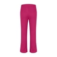 thumbnail image 6 of Girls Flare Leggings with Side Pockets and Elastic Waistband – Bell Bottom Athletic Pants for Active Kids,Hot Pink 11-12 Years, 6 of 7