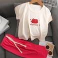 thumbnail image 5 of CAICJ98 Toddler Baby Summer Clothes for Boys 3 6 12 18 Months 2T 3T 4T 5T Girls Outfits Funny Letter T Shirt Top Short Set (Red,12-18 Months), 5 of 5