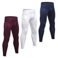 thumbnail image 1 of Pantalón Corto Compresión de Hombre TFixol Blanco y Azul Oscuro y Burdeos Talla Small, 1 of 8