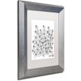 thumbnail image 2 of Trademark Fine Art "Simple Flower Doodle 2" Canvas Art by KCDoodleArt White Matte, Silver Frame, 2 of 3
