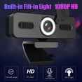 thumbnail image 4 of 1080P HD Webcam Computer Webcam with Microphone USB PC  Camera 120-degree Wide Angle with Fill-in Light Free Drive for Recording Calling Conferencing Gaming Compatible with Windows Vista, 4 of 7