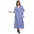 thumbnail image 5 of Moomaya Womens Long Beach Kaftan Beachwear Bikini Coverup Dress Kaftan Plus Size - L-XL, 5 of 6