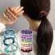 thumbnail image 3 of 6/10Pcs/Pack Satin Scrunchies Girls Elastic Hair Bands Ponytail Holder Hair Ties Rubber Bands Solid Dot Hair Bands For Children, 3 of 5