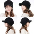 thumbnail image 3 of FrostHike 50%/100% Wool Newsboy Cap Winter Hat Visor Beret Cold Weather, 3 of 4