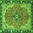 thumbnail image 1 of Ahgly Company Indoor Square Medallion Green Traditional Area Rugs, 6' Square, 1 of 1
