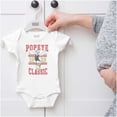 thumbnail image 5 of Classic Popeye Vintage Varsity Romper Boys or Girls Infant Baby Brisco Brands NB, 5 of 6