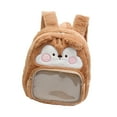thumbnail image 3 of Mochila de felpa, mochila de día con estilo de animal de dibujos animados para acampar, deportes y actividades al aire libre Marrón, 3 of 9