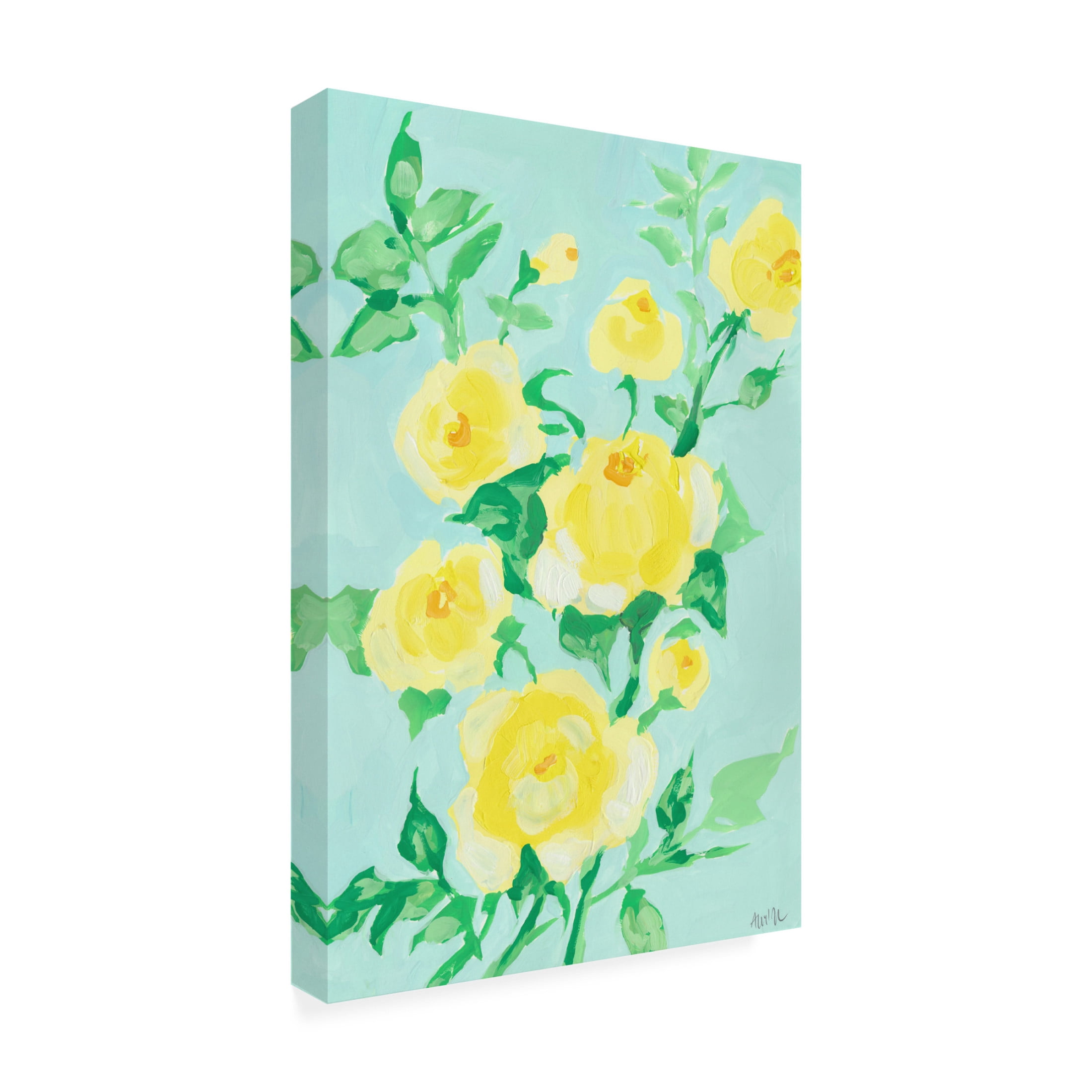 Trademark Fine Art Ania Zwara Lemon Roses Canvas Wall Art