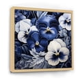 thumbnail image 2 of Designart "Minimalist Pansies In The Shadows" Pansies Floater Framed Canvas Wall Art, 2 of 5