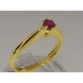 thumbnail image 2 of LBG British Made 18k Yellow Gold Natural Ruby Womens Engagement Ring - 33 size options - Size 7, 2 of 7
