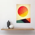 thumbnail image 2 of Minimal Sunset Retro Sun Planet Gradient Colour Orange Yellow Peach Planet Large Wall Art Poster Print Thick Paper 18X24 Inch, 2 of 5
